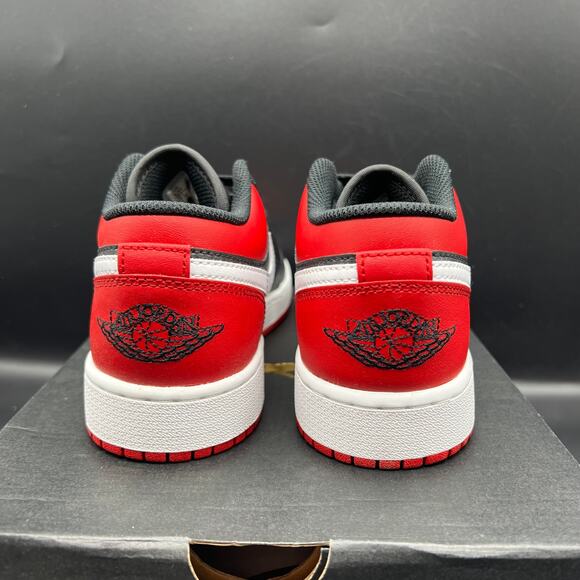 NEW Air Jordan 1 Low Bred Black Red White Size 5.5Y / 7W Women's Sneakers - Picture 5 of 10